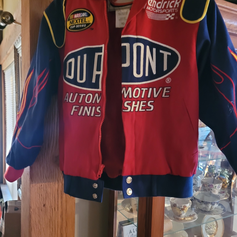 Vintage 24 Chase Authentics Red and Blue Kids Racing Jacket